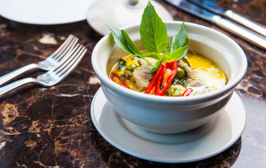 chunky soups, Spicy Thai-style soup