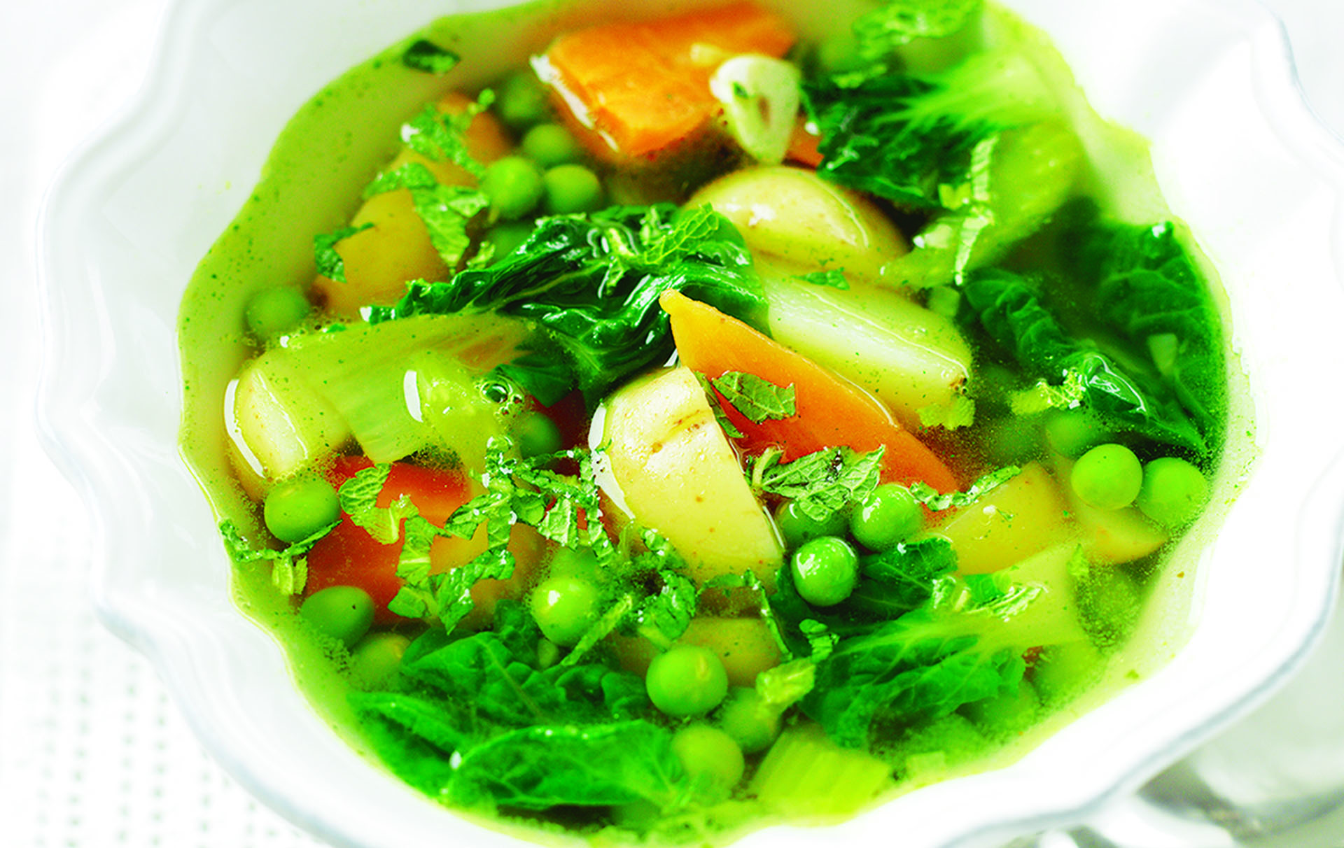 chunky soups, spring veg soup