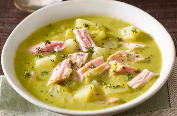 Slow cooker pea and ham soup
