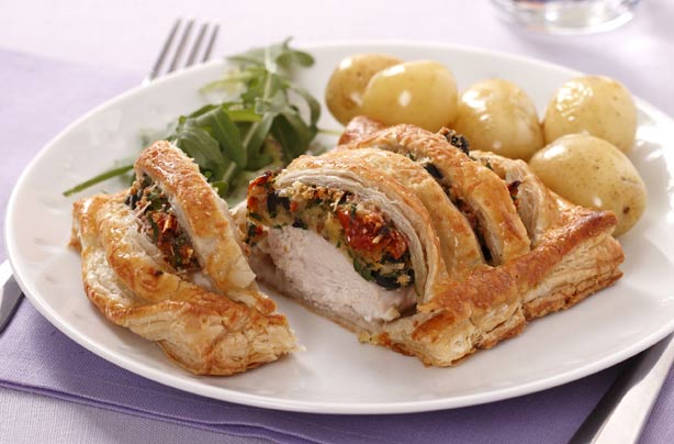 Mediterranean chicken parcels