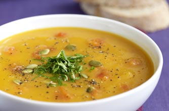 Pumpkin or squash and pepper soup recipe