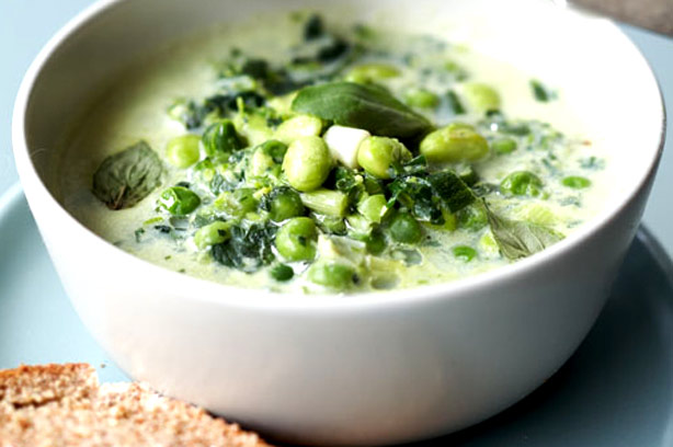 Soya bean and pea soup recipe