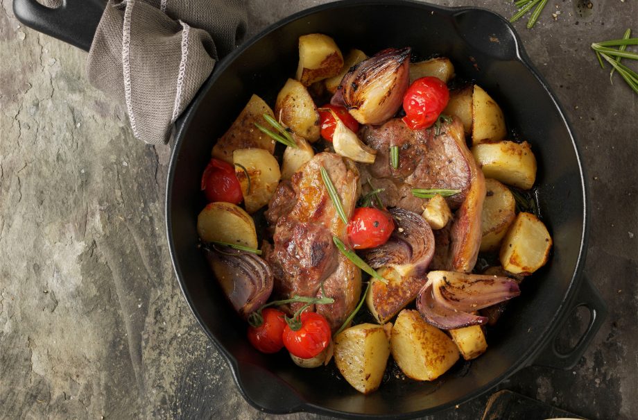 All-in-one roast lamb