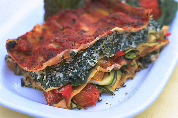 Creamy Spinach and Vegetable Lasagne