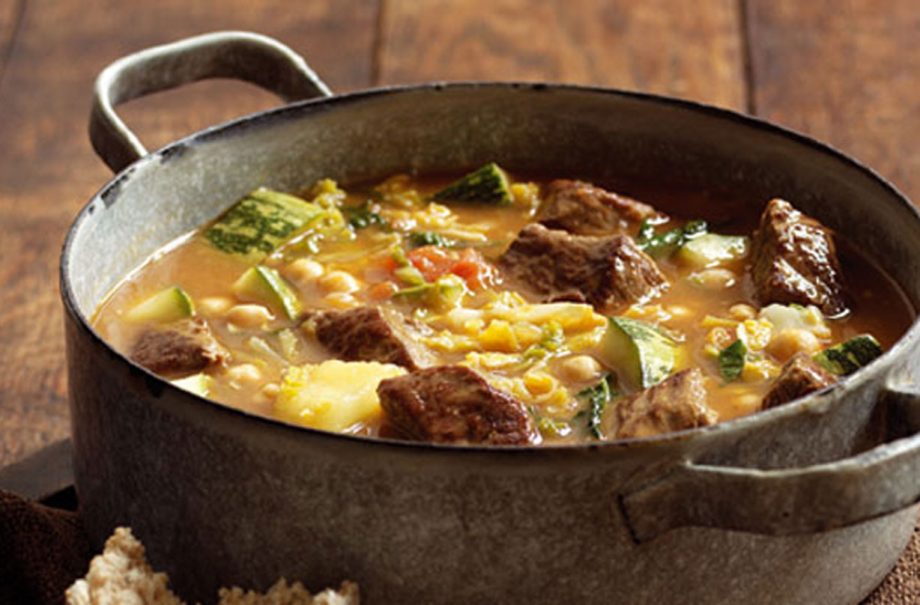 Spiced lamb and marrow stew