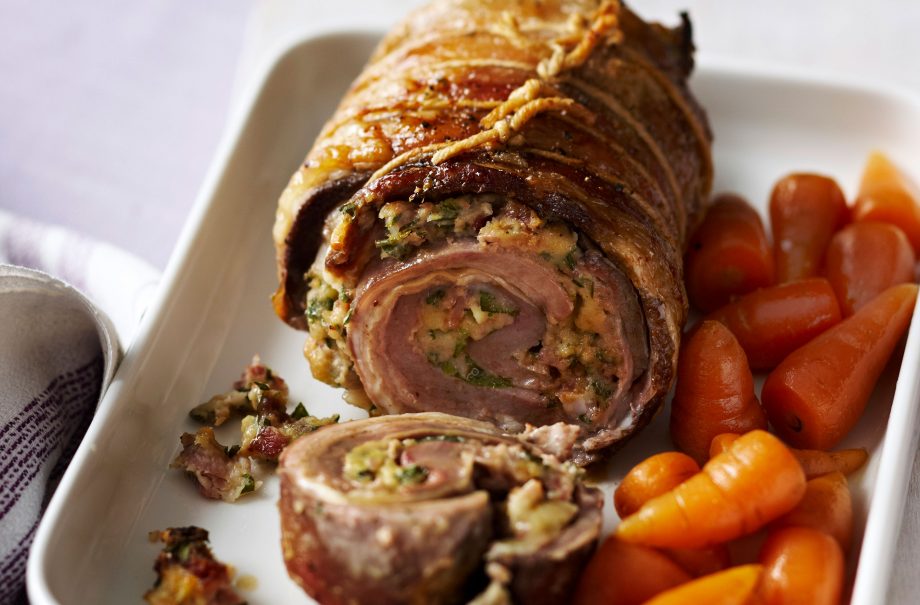 Stuffed breast of lamb