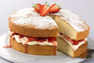 Strawberry and mascarpone cream Victoria sponge