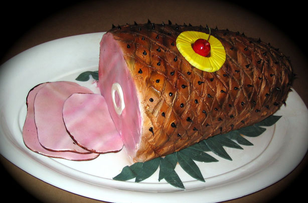 Roast ham cake
