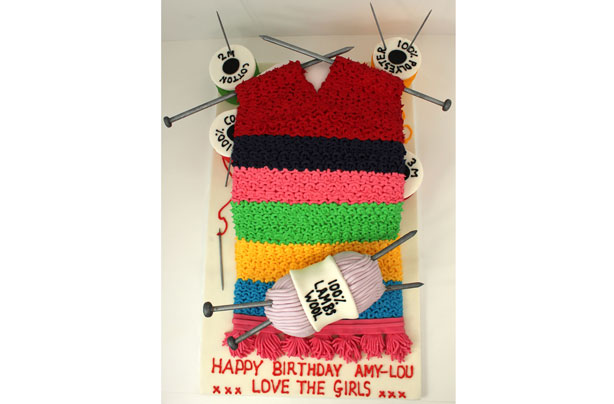 Knitting cake