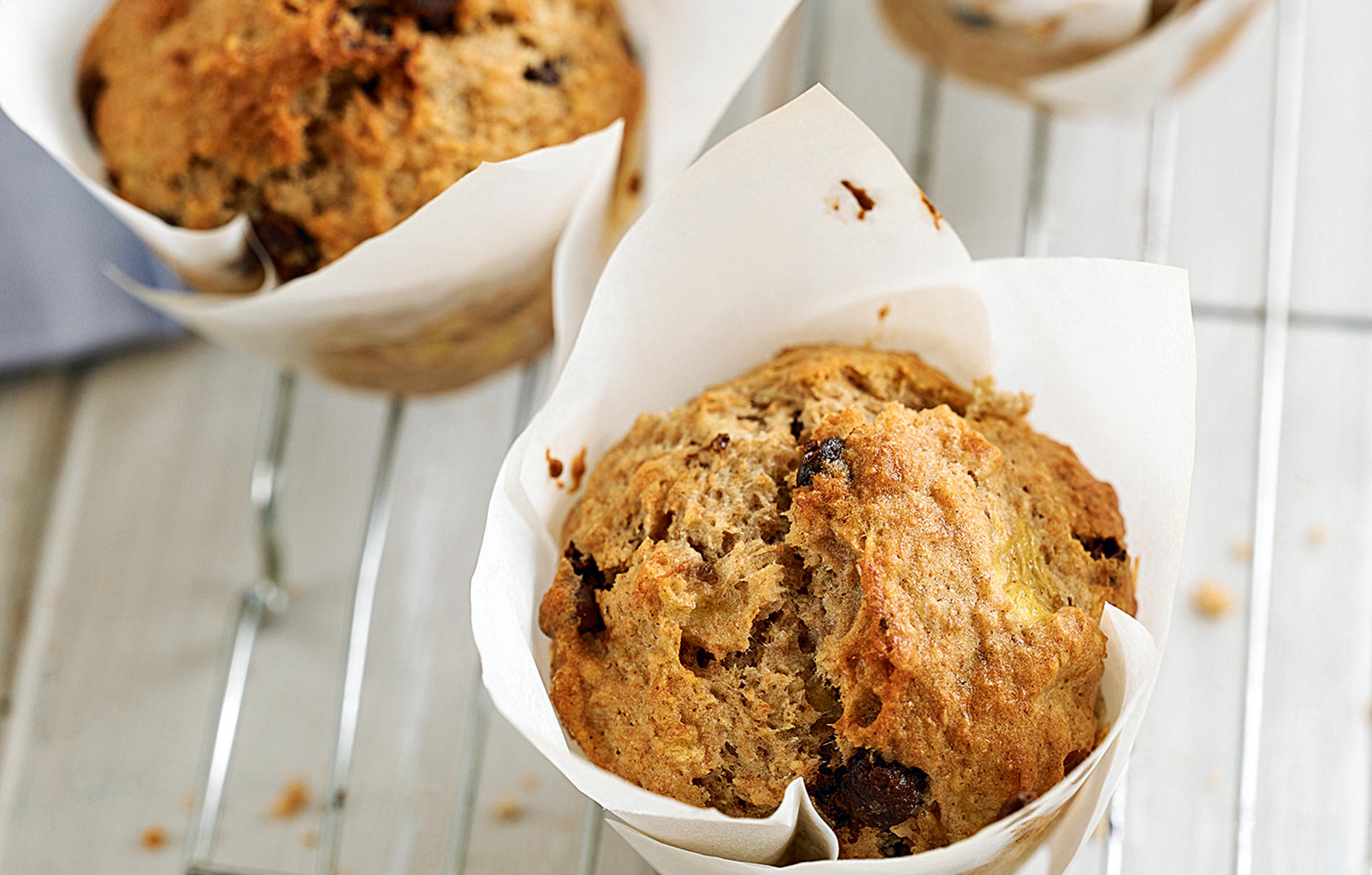 Helathy muffins with banana and cinnamon