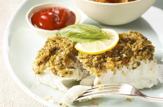 Baked fish and chips