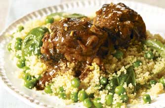 Spiced baked chicken with couscous