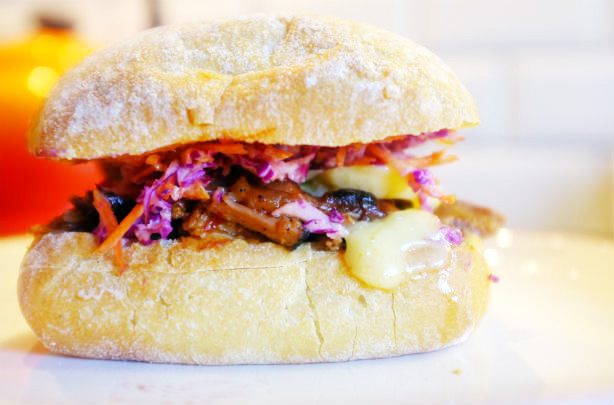 BBQ beef brisket sandwich