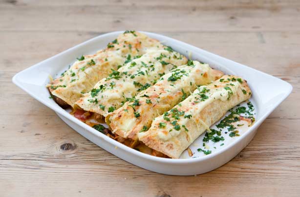 Friday night Chicken enchiladas