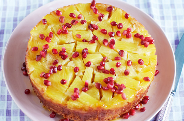 Summer dessert recipes: Pineapple and pomegranate upside down cake