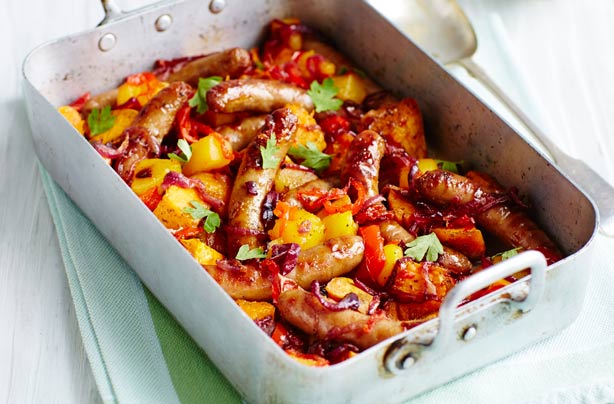 Spicy Caribbean sausages