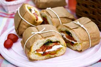 Mediterranean layered sandwich