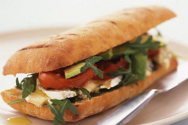 Blue cheese and avocado panini