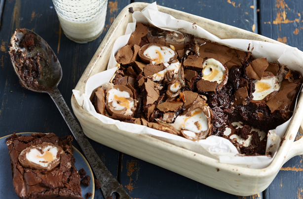 Creme egg brownies