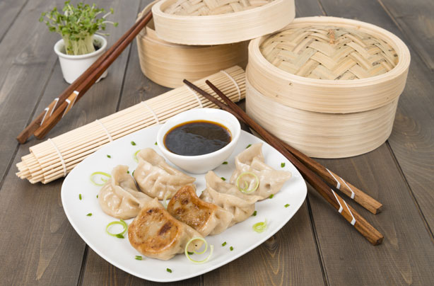 Pot sticker pork dumplings