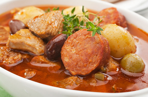 Spanish pork and chorizo stew