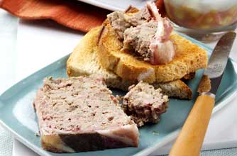 Three pork pate