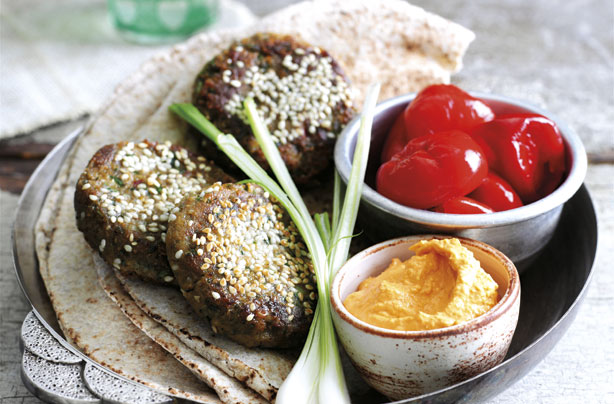 Sesame coated falafel