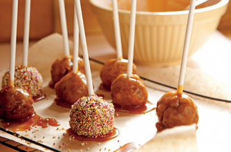 Toffee apple pops