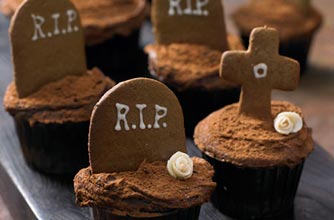 Easy Halloween cupcakes: Lily Vanilli's undead gingerbread cupcakes