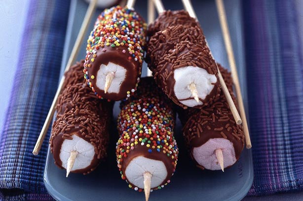 Halloween treats: Marshmallow swizzle sticks