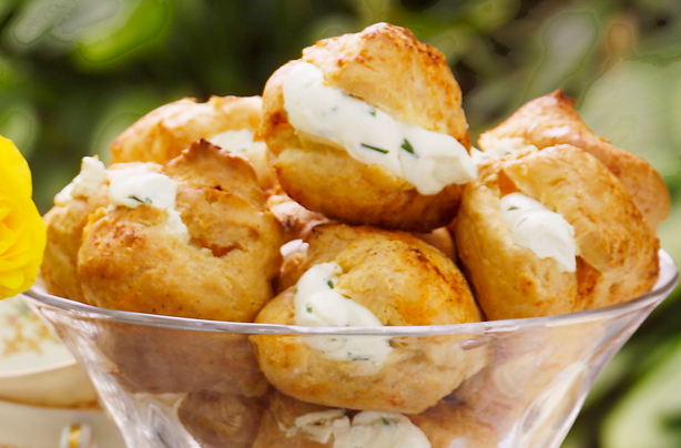Cheese and chive puffs