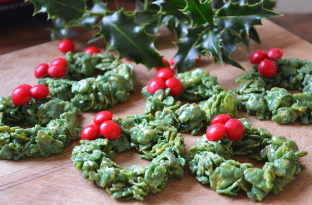 Christmas Cornflake wreaths