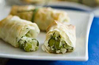 Minty pea parcels