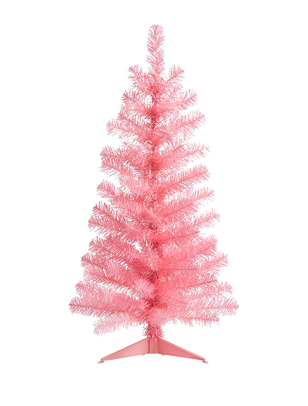 3ft Orelle pink artificial Christmas tree, £4, B&Q