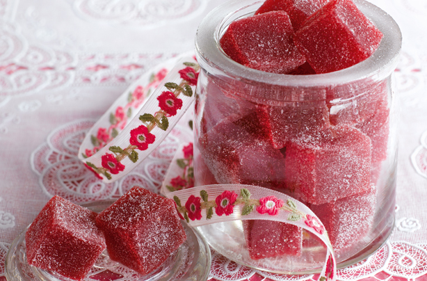 Rasberry and passionfruit pastilles