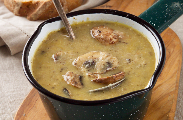 Turkey and mushroom soup