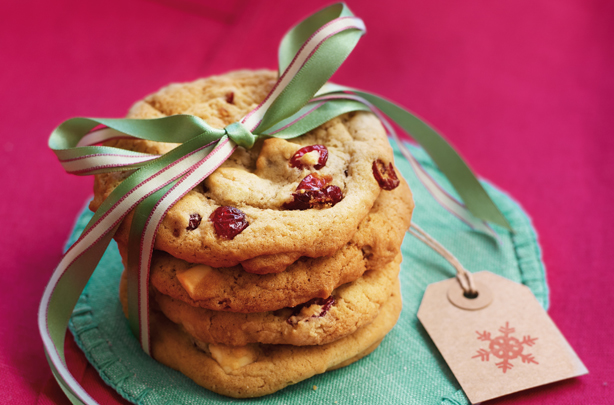 Christmas biscuits recipes: White chocolate and cranberry cookies
