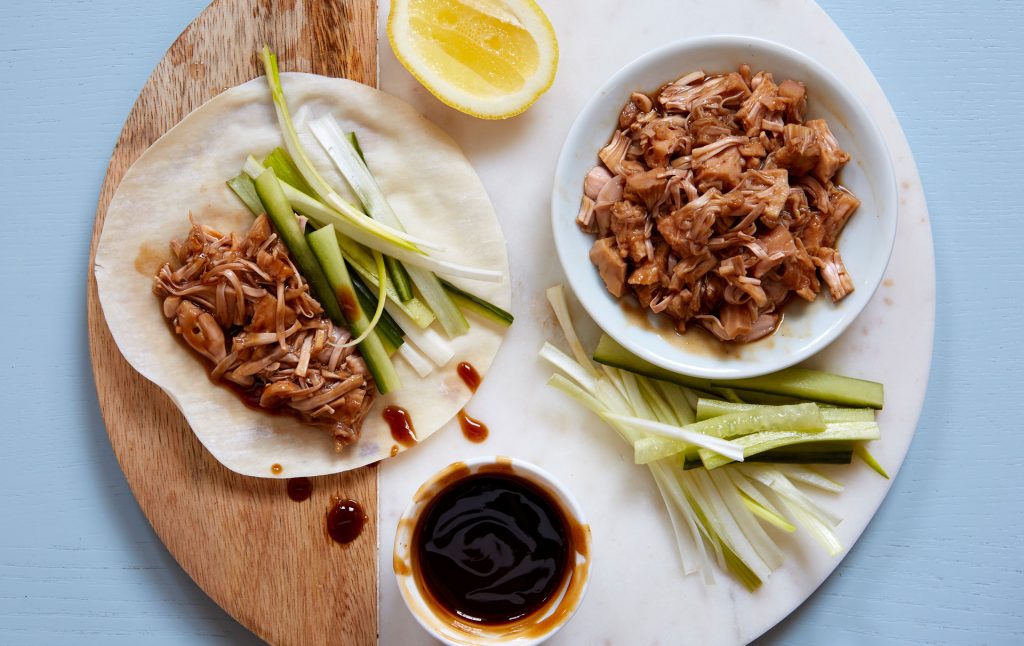 Jackfruit hoisin pancakes