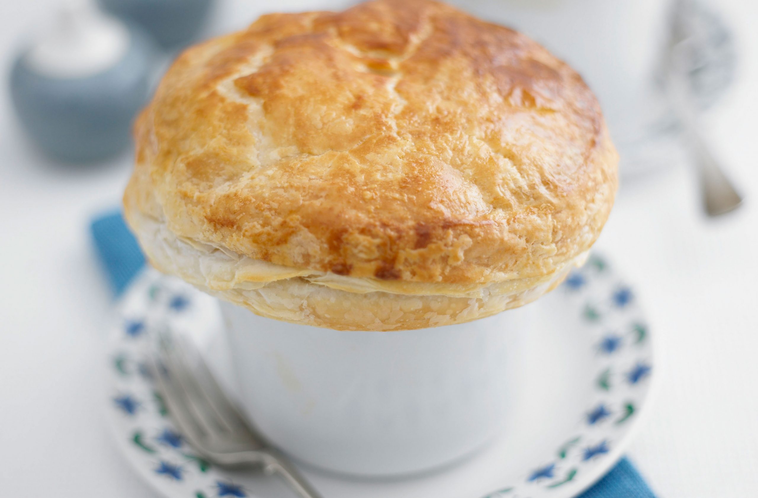 Individual turkey and Stilton pies
