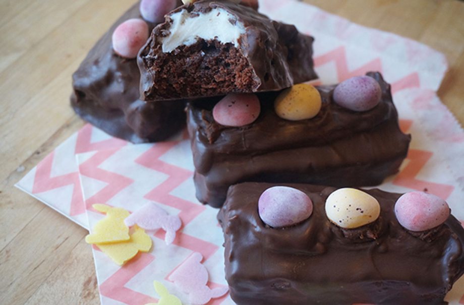 Mini Egg chocolate brownie bars