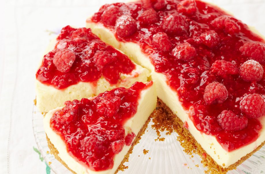 Raspberry lemon cheesecake