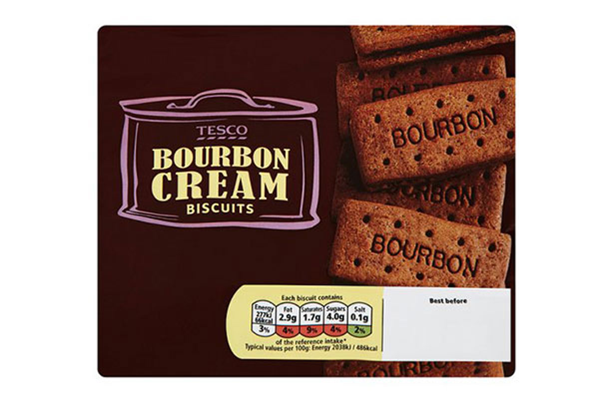 Healthy biscuits: Tesco Bourbon Creams: 3/10