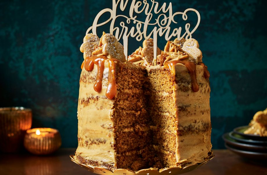 Gingerbread cake with brandy buttercream