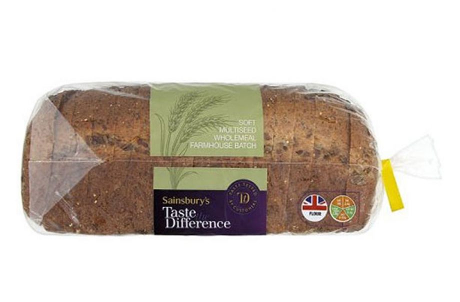 Sainsbury’s Taste the Difference Thickly Sliced Soft Wholemeal Multi Seeded Batch Loaf: 2/10