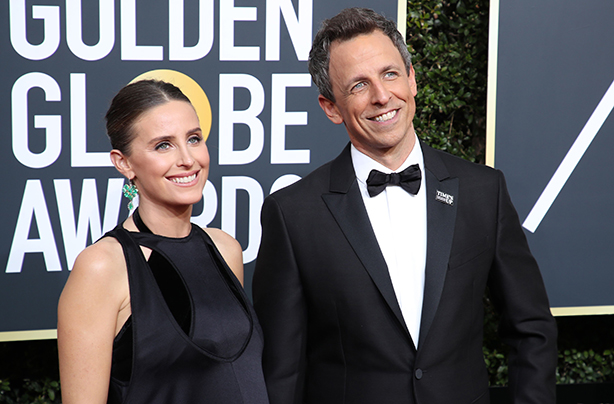 Seth Meyers and Alexi Ashe