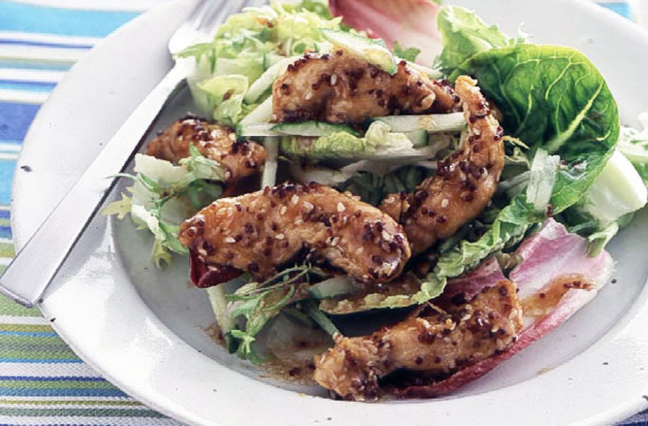 Sesame and honey chicken salad