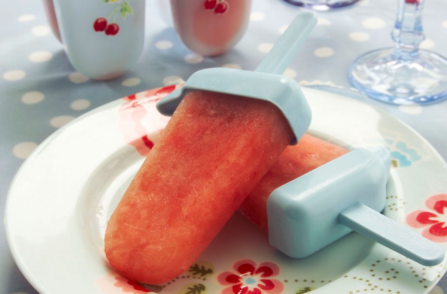 Watermelon and lime lollies