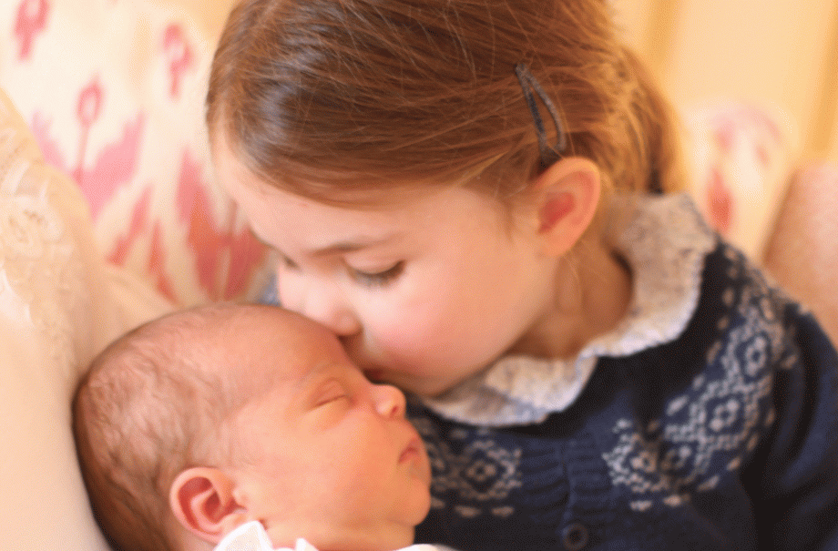Prince Louis and Princess Charlotte on her birthday