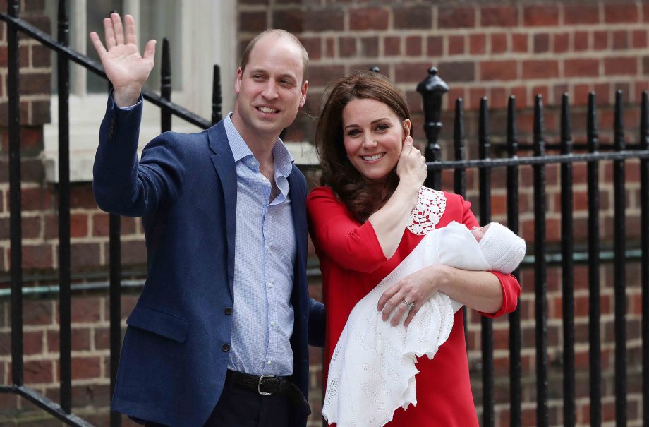Prince Louis at hospital April 2018