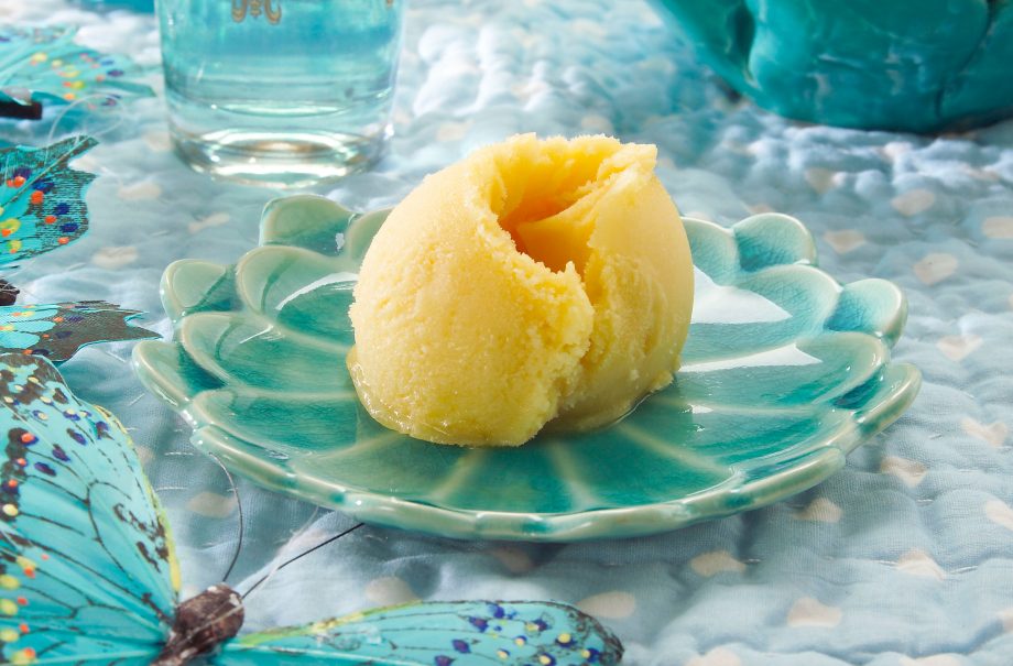 Mango and passion fruit sorbet